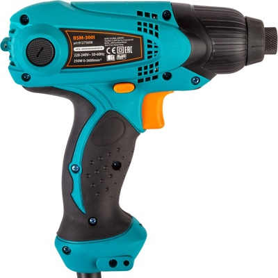 Bort BSM-300I, Шуруповерт сетевой ударный, 250 Вт; 100 Нм; 1/4"; 0-3600 уд/мин; реверс; подсветка; вес 1,1 кг - фото2