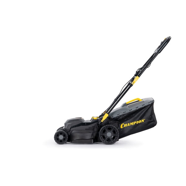 CHAMPION EM3716, Газонокосилка электрическая, 1,6 кВт, травосб.40 л, ширина 370 мм 25-75 мм