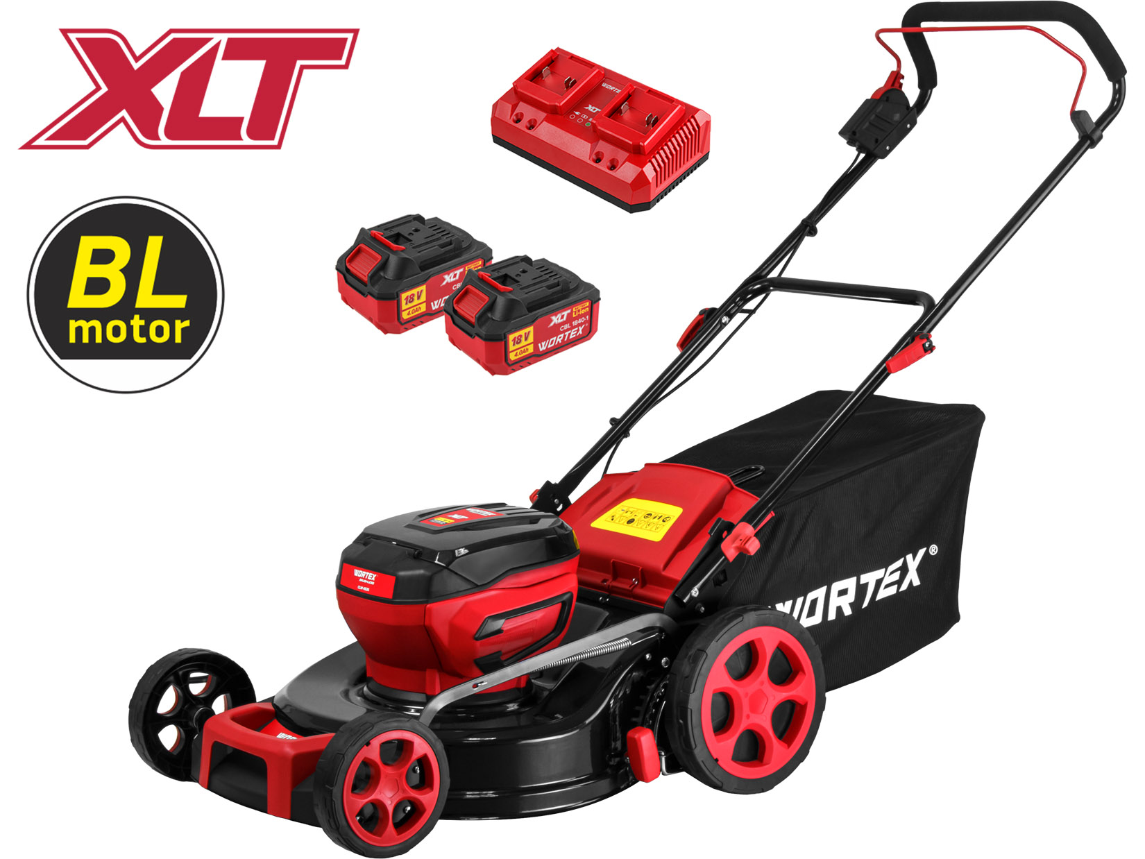 Газонокосилка аккумуляторная WORTEX CLM 4536 в кор. XLT SET БЕСЩЁТ.ДВИГ., 18В+18В, шир.460 мм Газонокосилка аккумуляторная WORTEX CLM 4536 в кор. XLT SET БЕСЩЁТ.ДВИГ., 18В+18В, шир.460 мм