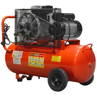 HDC HD-A071, Компрессор поршневой масляный, 396 л/мин, 10 атм, 70 л, 2,2 кВт, 220В, шланг фото-3
