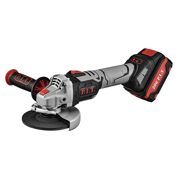 P.I.T. PWS20H-125B/1, Машина шлифовальная аккумуляторная угловая, 20В, 125мм, 4500/6500/8500 об/мин, 1 акб 4 ач, ЗУ З А - фото1