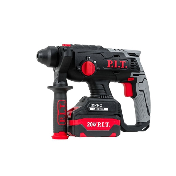 P.I.T. PBH20H-22B/1, Перфоратор аккумуляторный, 20В, 22 мм, 1,8 Дж, 0-1350 об/мин, 0-4700 уд/мин, 1 АКБ, ЗУ, кейс - фото1