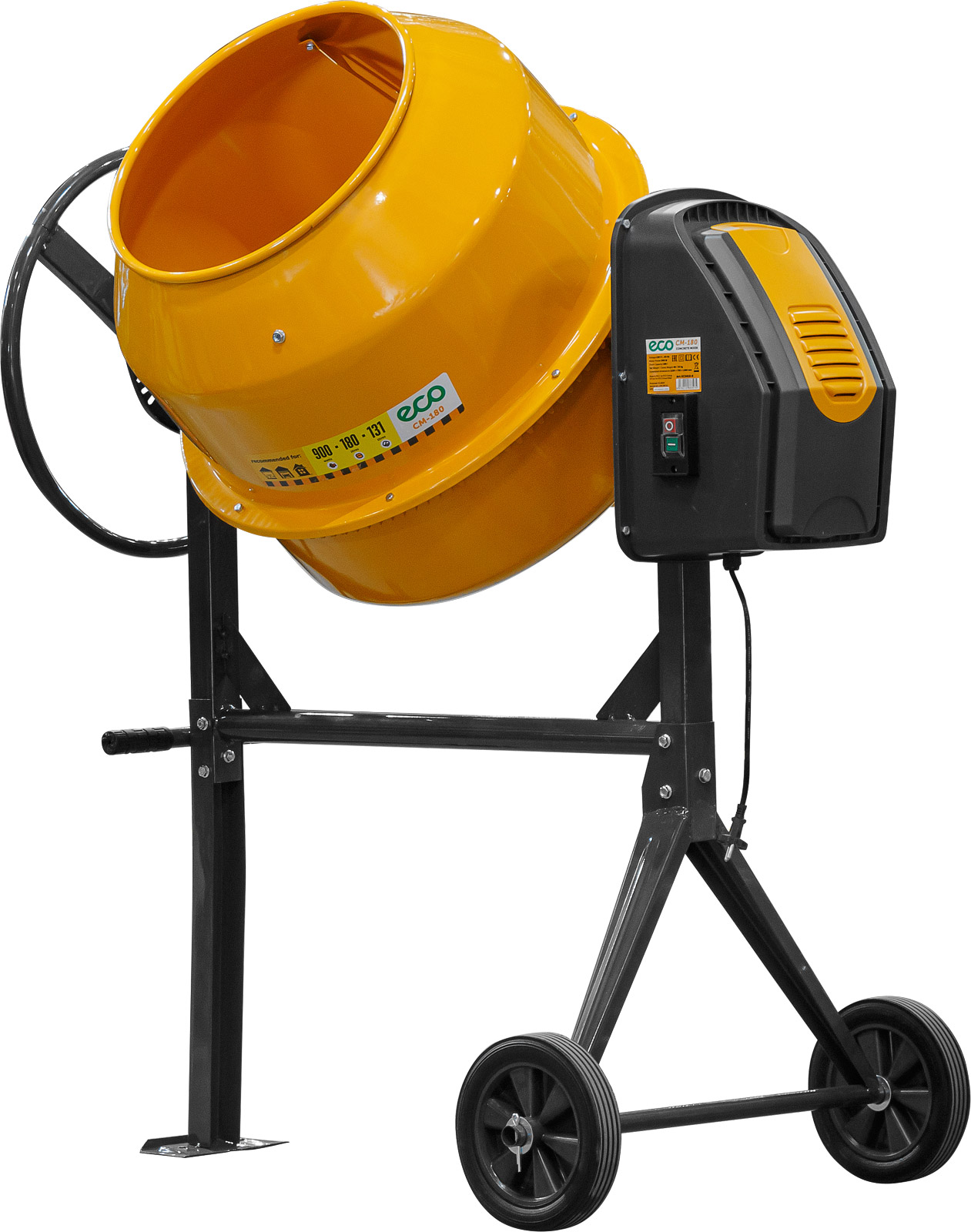 Бетоносмеситель ECO CM-180 (объём 180/131 л, 900 Вт, 230 В, вес 48,4  кг)