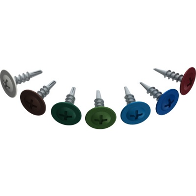 STARFIX SM-18340-14000, Саморез 4.2х16 мм с прессшайбой, цинк, со сверлом, RAL 6005 (14000 шт в коробе) (цвет зеленый мох) - фото1