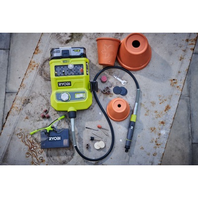 RYOBI R18RT-0 ONE и, Прямая шлифмашина (гравер), 18 В, цанга 3,2 мм, гибкий вал 0,91 м, 4000-3500 об/мин, 1,2 кг, оснастка, без АКБ И ЗУ - фото2 RYOBI R18RT-0 ONE и, Прямая шлифмашина (гравер), 18 В, цанга 3,2 мм, гибкий вал 0,91 м, 4000-3500 об/мин, 1,2 кг, оснастка, без АКБ И ЗУ - фото2