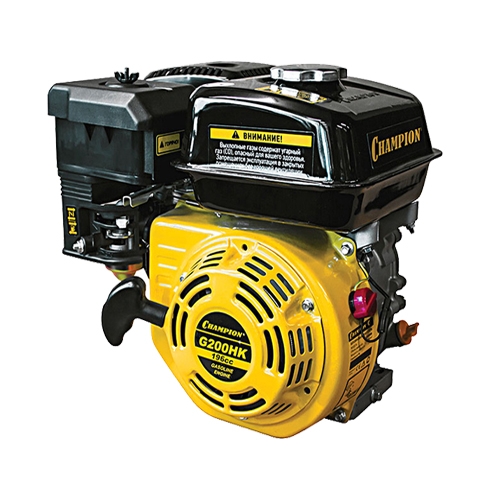 Champion G200HK, Двигатель 6,5 л.с4,8 кВт, 196см.куб, диаметр 19мм, шпон. - фото1