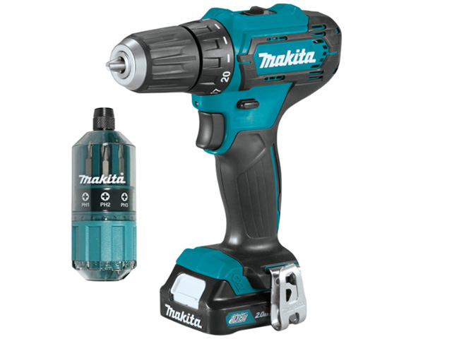 Makita DF333DWYE4, Аккумуляторная Дрель-шуруповерт, 12.0 В/1.5 А/ч Li-Ion, 2 скор., 30 Нм, набор, чемодан (MAKITA DF 333 DWYE4) - фото1 Makita DF333DWYE4, Аккумуляторная Дрель-шуруповерт, 12.0 В/1.5 А/ч Li-Ion, 2 скор., 30 Нм, набор, чемодан (MAKITA DF 333 DWYE4) - фото1