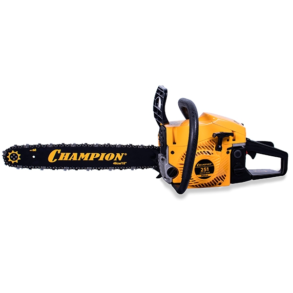 CHAMPION 251-18, Бензиновая цепная пила, 2,3 кВт., 18"/400 мм, 12500 об/мин., 50,8 см.куб., легкий старт - фото1