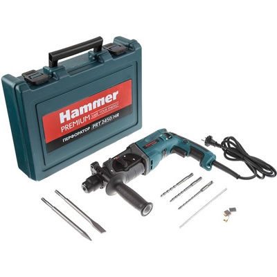 Hammer PRT 2450HR PREMIUM, Перфоратор трехрежимный, SDS+, 780 Вт, 24мм, 0-1100 об/мин, 2.7Дж, кейс, оснастка - фото1 Hammer PRT 2450HR PREMIUM, Перфоратор трехрежимный, SDS+, 780 Вт, 24мм, 0-1100 об/мин, 2.7Дж, кейс, оснастка - фото1