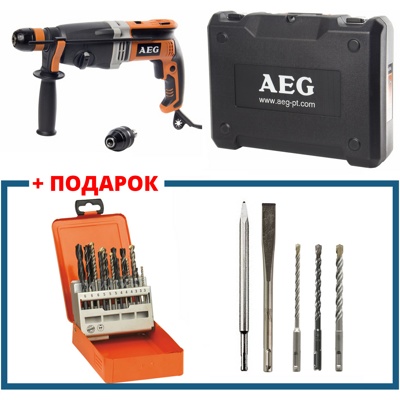 AEG KH 28 Super XE K KIT4, Перфоратор трехрежимный, SDS-Plus, 1010 Вт, 3,1 Дж, кейс, оснастка, арт 33310 - фото1 AEG KH 28 Super XE K KIT4, Перфоратор трехрежимный, SDS-Plus, 1010 Вт, 3,1 Дж, кейс, оснастка, арт 33310 - фото1
