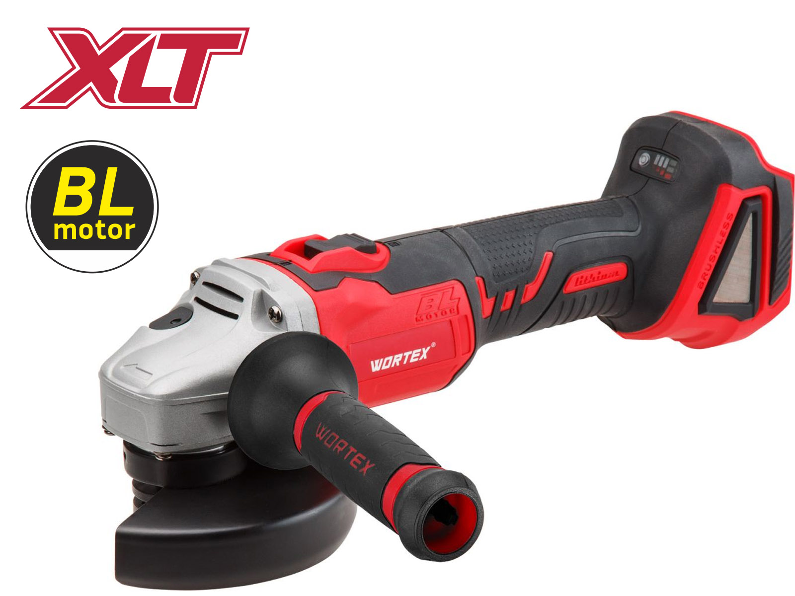 Аккум. углошлифмашина WORTEX CAG 1812 E в кор. ALL1 XLT SOLO БЕСЩЕТ., 18 В, 125 мм, 8000 об/мин - фото1