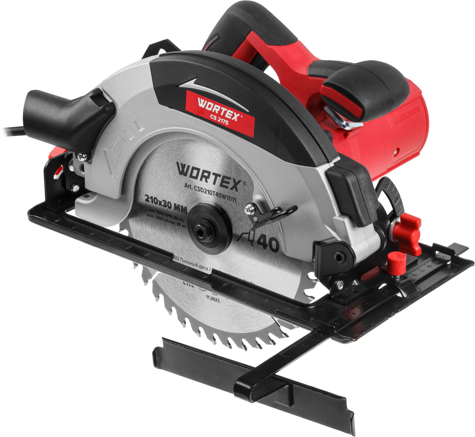 Циркулярная пила WORTEX CS 2175 в кор. 1900 Вт, 210 мм, до 75 мм - фото1