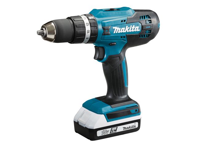 Makita HP488DWAE, Аккум. дрель-шуруповерт MAKITA HP 488 DWAE в чем. (18.0 В, 2 акк., 2.0 А/ч Li-Ion, 2 скор., 42 Нм, шурупы до 10 мм)