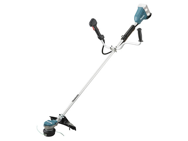 Makita DUR368AZ, Травокосилка аккумуляторная LXT BL 2х18В, 550Вт, велорукоятка, нож 4T, d-23см, М10xLH, ADT, AFT, XPT