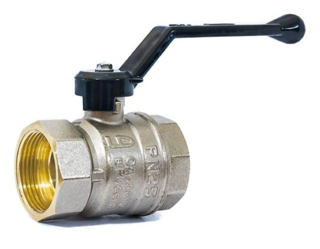 Кран шаровый 1 1/2" вн.-вн. ручка PN25, LD