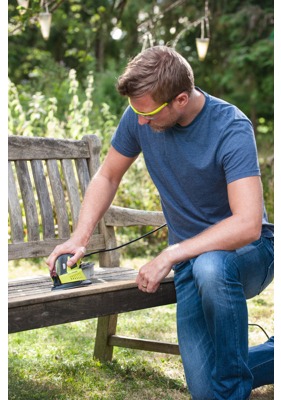 RYOBI RPS100-S, Дельташлифовальная машина, 100 Вт; подошва 99х149 мм; аплитуда 1,6 мм; липучка; 12000 об/мин; 1,1 кг, арт 31584 - фото2