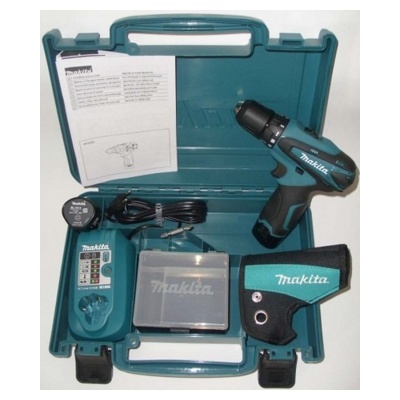 Makita DF330DWE, аккумуляторный шуруповерт, 10,8, кейс, 2 аккумулятора (Makita DF 330 DWE) - фото1