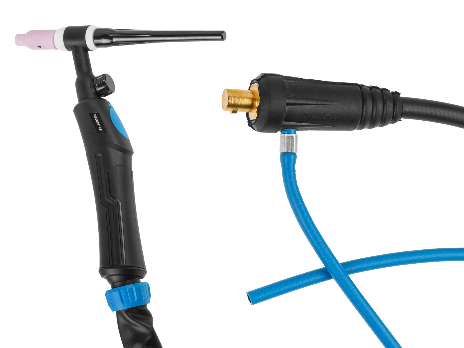 Горелка сварочная TIG WGT-17V (4м, 150А, разъем 35-50, вентиль) SOLARIS Горелка сварочная TIG WGT-17V (4м, 150А, разъем 35-50, вентиль) SOLARIS
