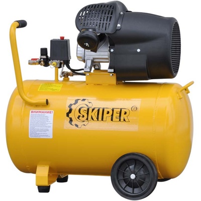 SKIPER AR100V, Воздушный компрессор, 400 л/мин, 8 атм, 100 л, 220 В, 2.2 кВт фото-2