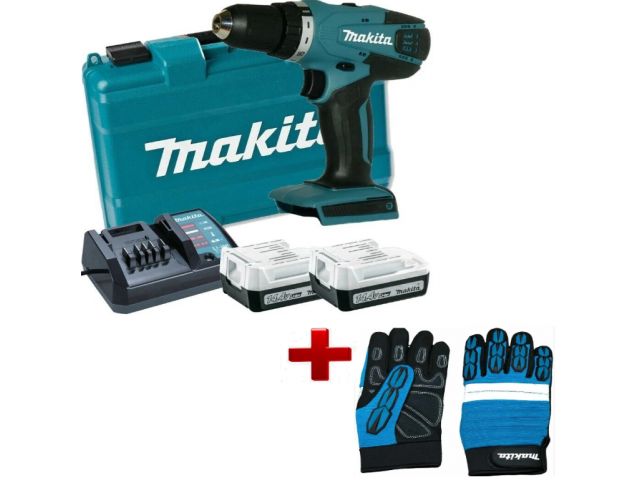 Makita DF347DWEA1, Аккум. дрель-шуруповерт MAKITA DF 347 DWE в чем. + АКЦИЯ (перчатки L Makita) (14.4 В, 2 акк., 1.5 А/ч Li-Ion, 2 скор., 30 Нм, шурупы до 8 мм + Акция - фото1 Makita DF347DWEA1, Аккум. дрель-шуруповерт MAKITA DF 347 DWE в чем. + АКЦИЯ (перчатки L Makita) (14.4 В, 2 акк., 1.5 А/ч Li-Ion, 2 скор., 30 Нм, шурупы до 8 мм + Акция - фото1