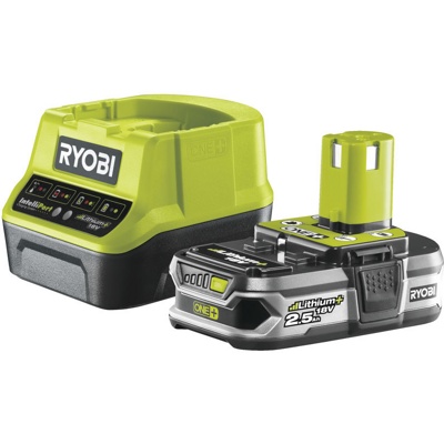 RYOBI RC18120-125 , Батарея и Зарядное устр-во, 18 В/2,5 Ач Li-Ion 1 АКБ; з.у.- 1,5 Ач-45мин, 5 Ач-150 мин, арт 31605 - фото1 RYOBI RC18120-125 , Батарея и Зарядное устр-во, 18 В/2,5 Ач Li-Ion 1 АКБ; з.у.- 1,5 Ач-45мин, 5 Ач-150 мин, арт 31605 - фото1