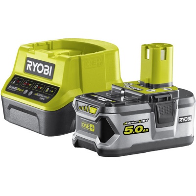 RYOBI RC18120-150 , Батарея и Зарядное устройство, 18 В/ 1 Li-Ion батарея 5 Ач; зярядное - 1,5 Ач-45мин, 5 Ач 150 мин, арт 31607 - фото1 RYOBI RC18120-150 , Батарея и Зарядное устройство, 18 В/ 1 Li-Ion батарея 5 Ач; зярядное - 1,5 Ач-45мин, 5 Ач 150 мин, арт 31607 - фото1