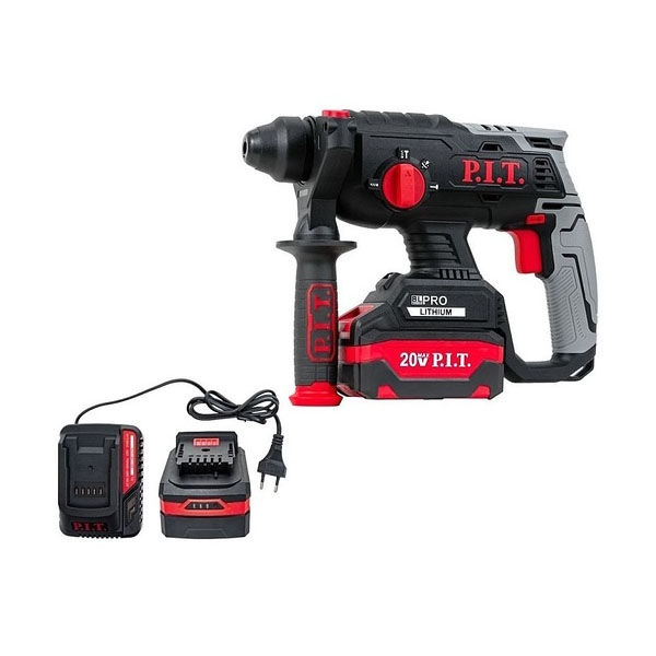 P.I.T. PBH20H-22B/2, Перфоратор аккумуляторный бесщеточный, 20 В, 22 мм, 1,8 Дж, 3-х реж, 2 АКБ 4 Ач, ЗУ, кейс P.I.T. - фото1 P.I.T. PBH20H-22B/2, Перфоратор аккумуляторный бесщеточный, 20 В, 22 мм, 1,8 Дж, 3-х реж, 2 АКБ 4 Ач, ЗУ, кейс P.I.T. - фото1