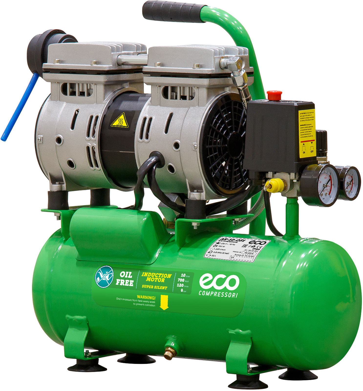 Компрессор ECO AE-10-OF1 безмасляный - фото1 Компрессор ECO AE-10-OF1 безмасляный - фото1