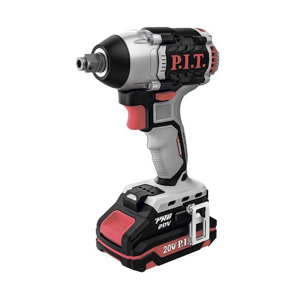 P.I.T. PIW20H-300B/4, Гайковерт ударный бесщеточный аккумуляторный, Li-ion, 20 В, 300 Нм, 0-1200/0-1900/0-2400 об/мин, 1 АКБ и 4 Ач ЗУ, кейс - фото1