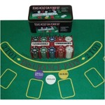 Набор для игры в покер "Техасский холдем", 200 фишек, 2 колоды, игровое поле-Артикул G-22