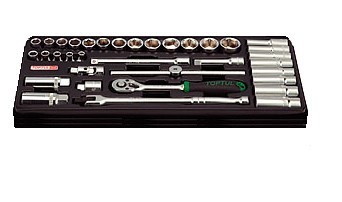 Набор-сет головок 3/8" 35пр. 434х176мм TOPTUL