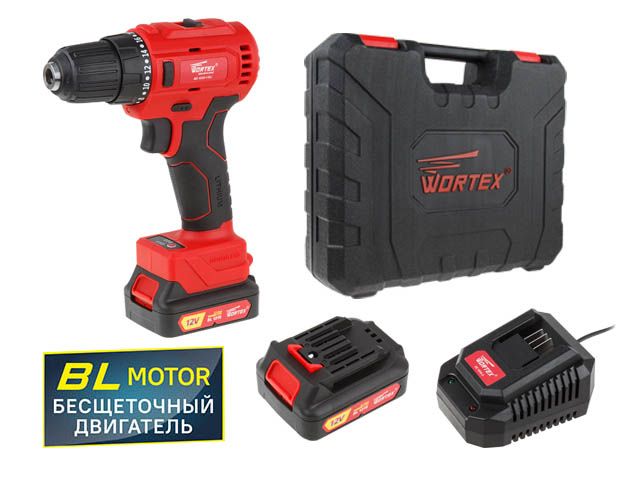 Аккум. дрель-шуруповерт WORTEX BD 1220-1 DLi в чем. БЕСЩЕТ, 12 В, 40 Н*м, 2х1.5 А*ч, БЗП 10 мм - фото1