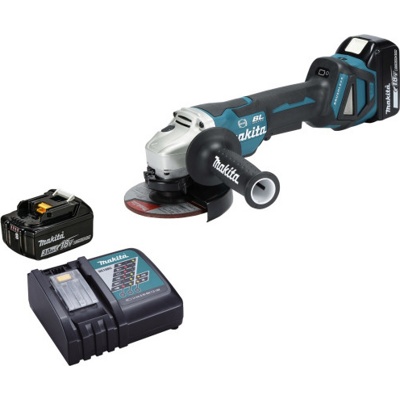 Углошлифмашина аккум. Makita LXT DGA517ZA1,  18.0 В,125х22.0 мм, вибро, клавишный выкл, АКБ 3 а/чи ЗУ, коробка (Makita DGA 517 Z A1) - фото1