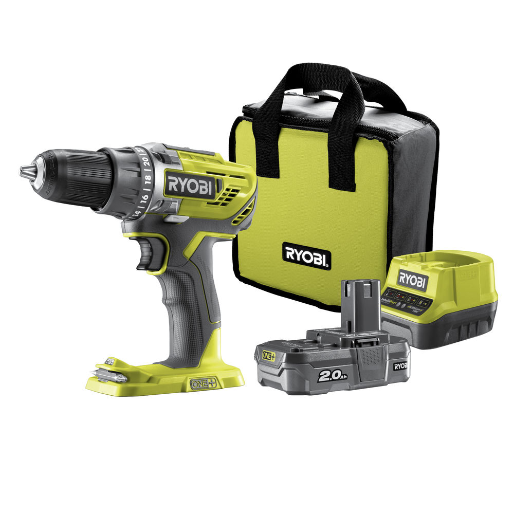 Дрель-шуруповерт RYOBI R18DD3-120S
