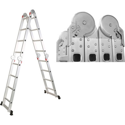 STARTUL ST9732-05, Лестница алюм. многофункц. 4х5 ступ., стрем.-280см, лестн.-570см, 14,6кг, усиленное шарнирное соединение - фото1 STARTUL ST9732-05, Лестница алюм. многофункц. 4х5 ступ., стрем.-280см, лестн.-570см, 14,6кг, усиленное шарнирное соединение - фото1