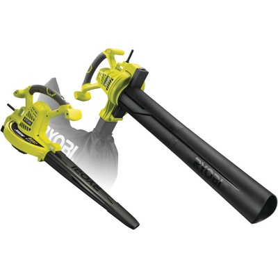 Ryobi RBV3000CSV -RAC365, Садовый электрический пылесос, 3000 Вт, поток 375 км/ч, 14м.куб\мин, мульчирование 16:1, травосборник 45 л, вес 3,6 кг, выдув - фото1