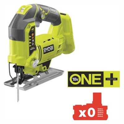 Ryobi R18JS0, Лобзик, 3000/мин, 101 мм, 2,5 кг, без АКБ и ЗУ, арт 22842 - фото2 Ryobi R18JS0, Лобзик, 3000/мин, 101 мм, 2,5 кг, без АКБ и ЗУ, арт 22842 - фото2