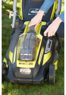 Ryobi RLM 36 X 41 H 40, Аккумуляторная газонокосилка, 36 В, 4,0 Ач, мульчирование, арт 27517 - фото2