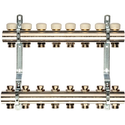 Коллекторная группа без расходомеров в сборе, 1"х8 вых. Евроконус 3/4" General Fittings 650093N100508A Коллекторная группа без расходомеров в сборе, 1"х8 вых. Евроконус 3/4" General Fittings 650093N100508A