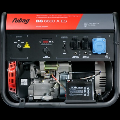 FUBAG BS 6600 A ES, Бензогенератор, 6,5/6,0 кВА, эл.стартер,  работа 8 ч (нагрузка 3/4), розетки, 2х16А, 1х32А, вес 88 кг - фото2
