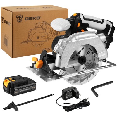 Пила циркулярная аккумуляторная DEKO DKCS20 Laser