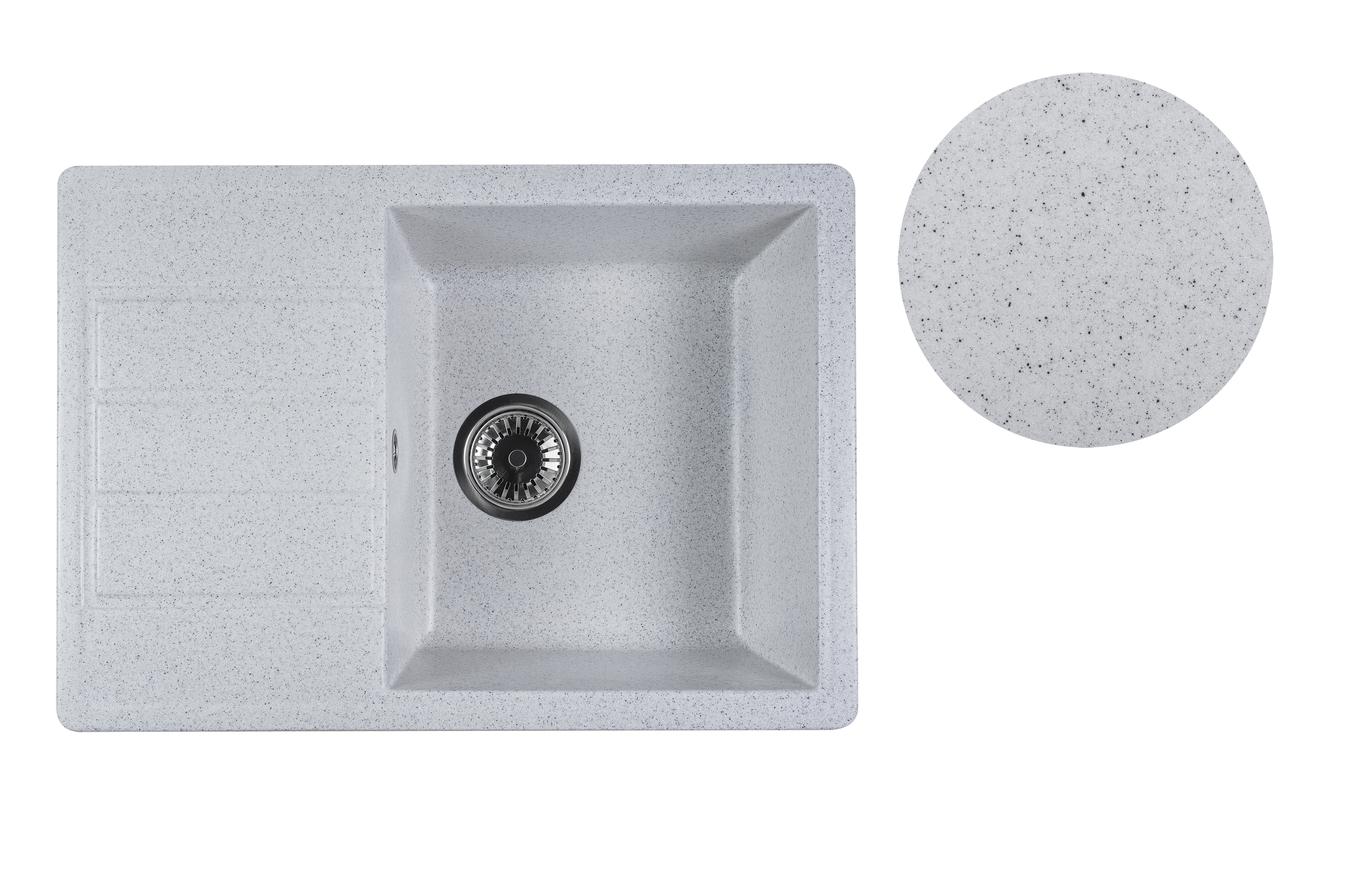 Мойка кухонная из искусственного камня MISTA олово 615х440 мм, AV Engineering Мойка кухонная из искусственного камня MISTA олово 615х440 мм, AV Engineering