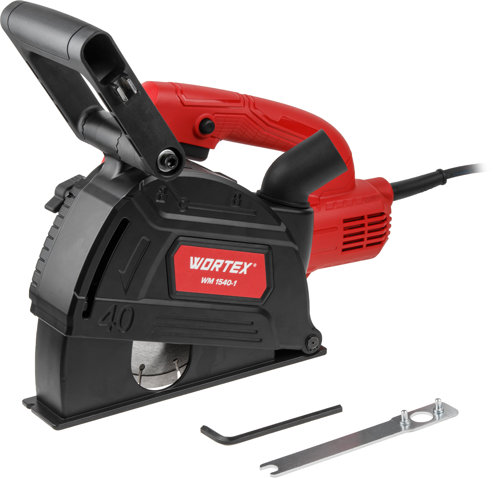 Штроборез WORTEX WM 1540-1 в кор. 1800 Вт, 150 мм, глубина до 40 мм, конст. эл., плав. пуск - фото1 Штроборез WORTEX WM 1540-1 в кор. 1800 Вт, 150 мм, глубина до 40 мм, конст. эл., плав. пуск - фото1