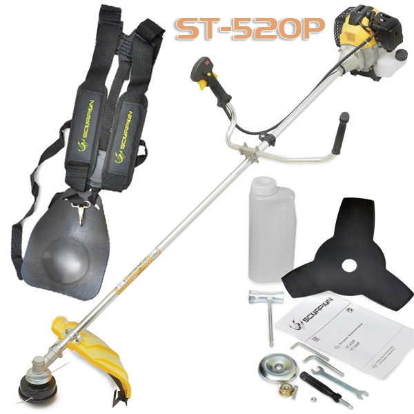 SCORPION ST-520P, Триммер бензиновый, 2600 Вт/3,6 л.с., 52 см.куб., 9300 об/мин - фото1 SCORPION ST-520P, Триммер бензиновый, 2600 Вт/3,6 л.с., 52 см.куб., 9300 об/мин - фото1