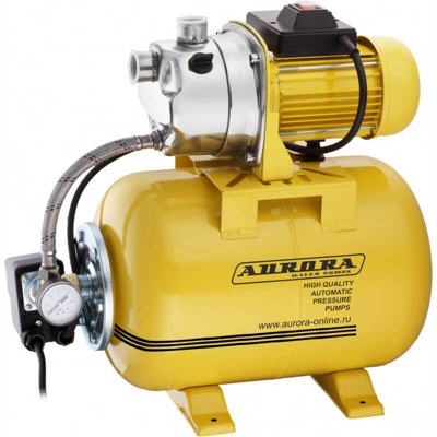 Aurora AGP 1200-25 INOX, Насосная станция, 1200 Вт, 3700 л/ч, H=46 м, 24л, всасывание - 8м - фото1 Aurora AGP 1200-25 INOX, Насосная станция, 1200 Вт, 3700 л/ч, H=46 м, 24л, всасывание - 8м - фото1