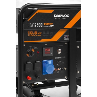 DAEWOO GDA 12500E, Бензогенератор, 9,5/10,5 кВт, 220Вх16А/ 220х16А/220Вх32А, вес 165 кг, арт 28687 - фото2