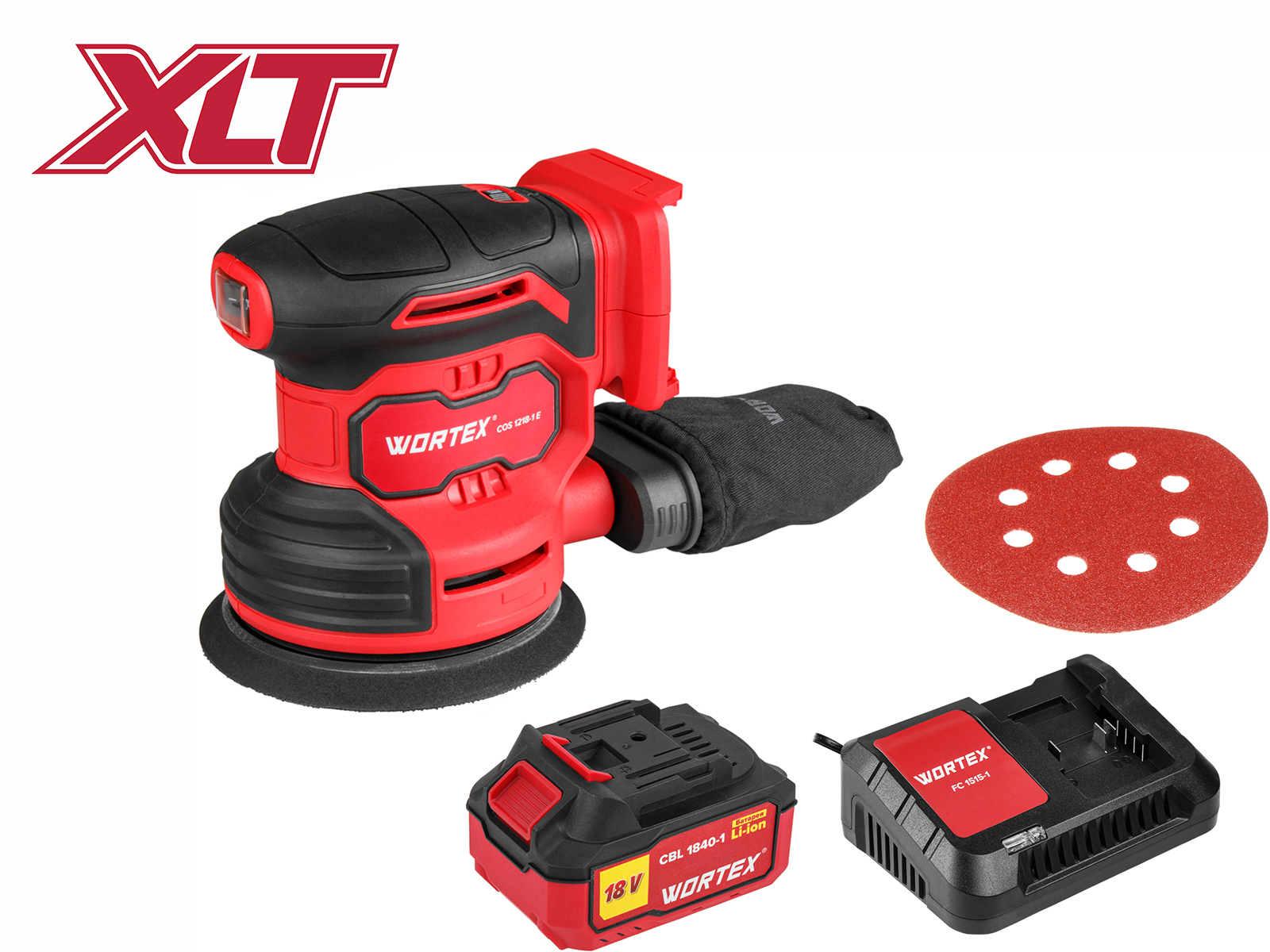 Аккум. эксцентриковая шлифмашина WORTEX COS 1218-1 E в кор. ALL1 XLT SET 18В, 125 мм, 6000-13000 Аккум. эксцентриковая шлифмашина WORTEX COS 1218-1 E в кор. ALL1 XLT SET 18В, 125 мм, 6000-13000