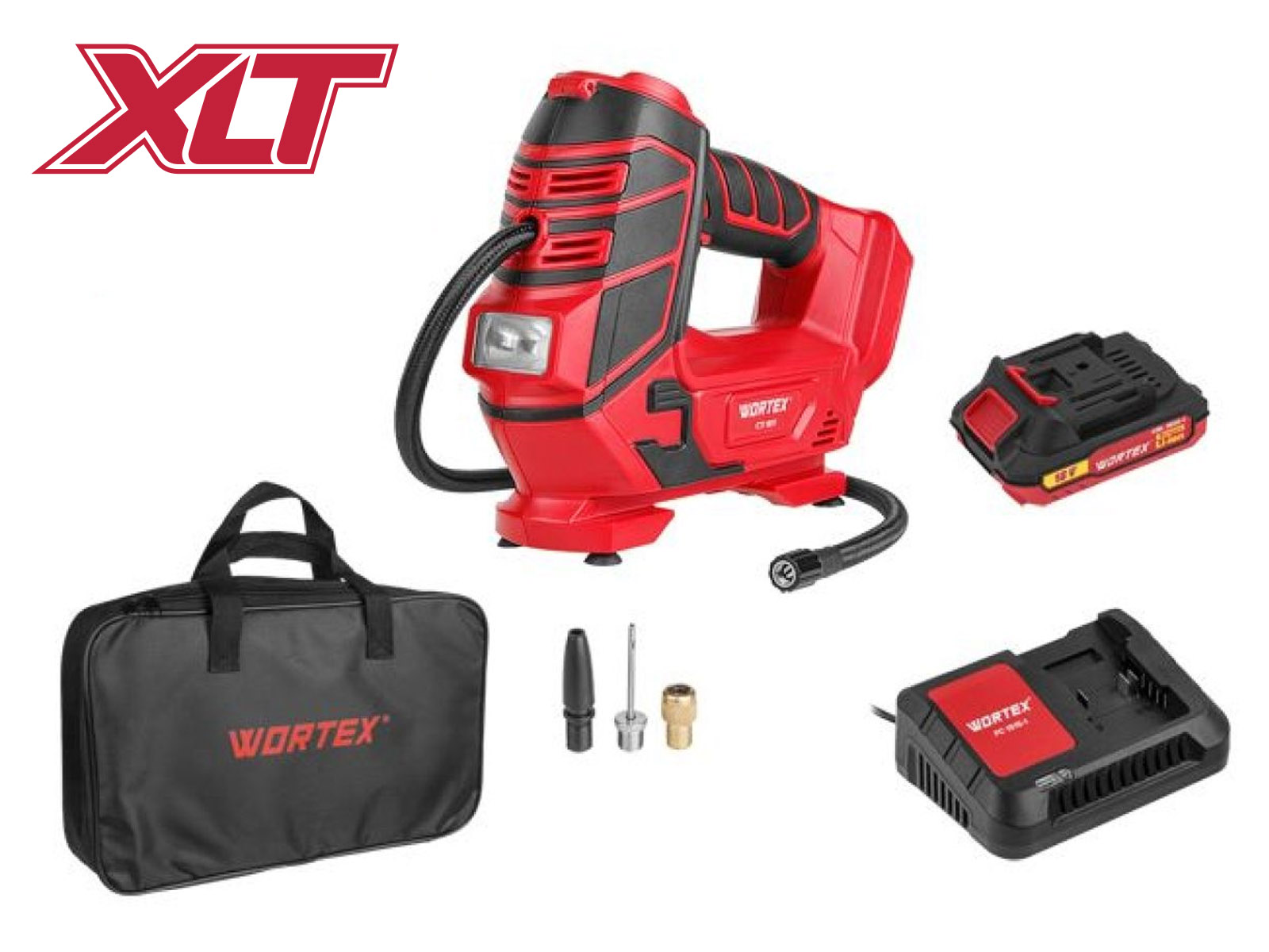 Аккум. компрессор WORTEX CTI 1811 в кор. ALL1 XLT SET 18 В, 11 бар, 12 л/мин, 1х2 А*ч, зу Аккум. компрессор WORTEX CTI 1811 в кор. ALL1 XLT SET 18 В, 11 бар, 12 л/мин, 1х2 А*ч, зу