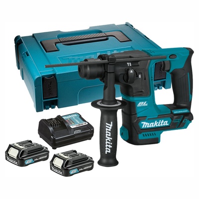 Makita HR140DWAJ, Перфоратор SDS-plus  аккумуляторный, 10,8В/2*2,0 A/h, 2,6 кг - фото1