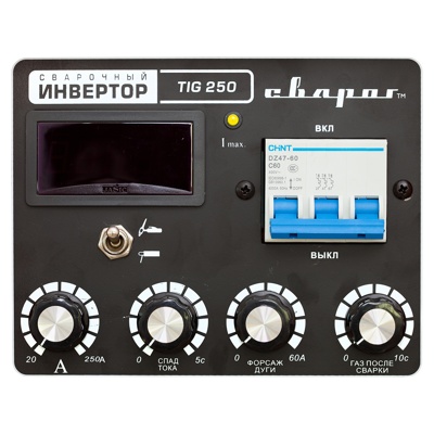 Сварог TIG 250 (R22), Сварочный инвертор (TIG/MMA), 220В, 20–250 А, ПН 60%, 8,3 кВА, эл. до 5 мм, 18,5 кг - фото2